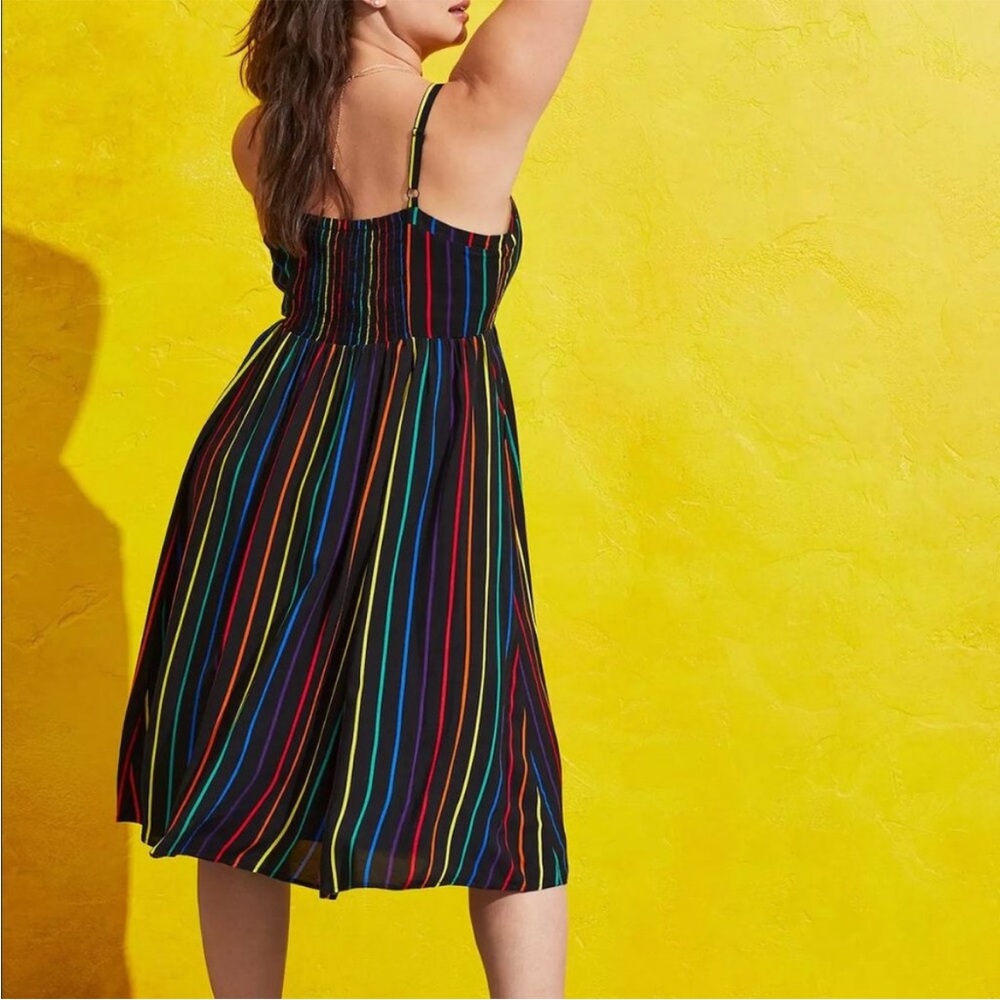 Torrid Colorful PRIDE Striped Midi Dress